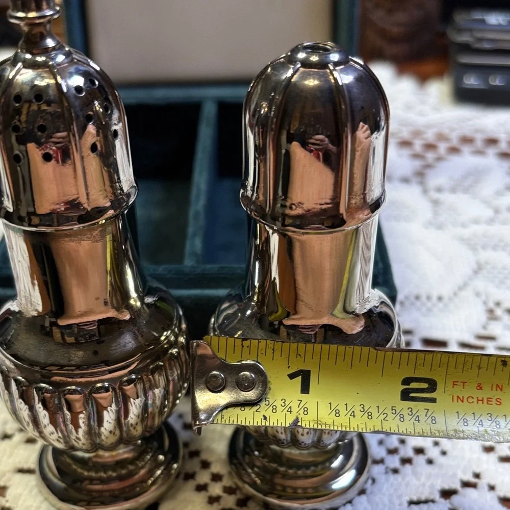 Godinger Silver plated Salt and Pepper Shakers